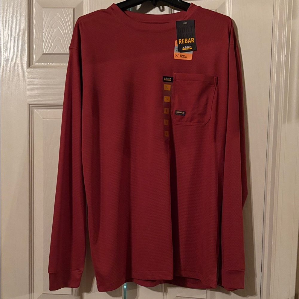 Ariat Men's Red Long Sleeve Tee